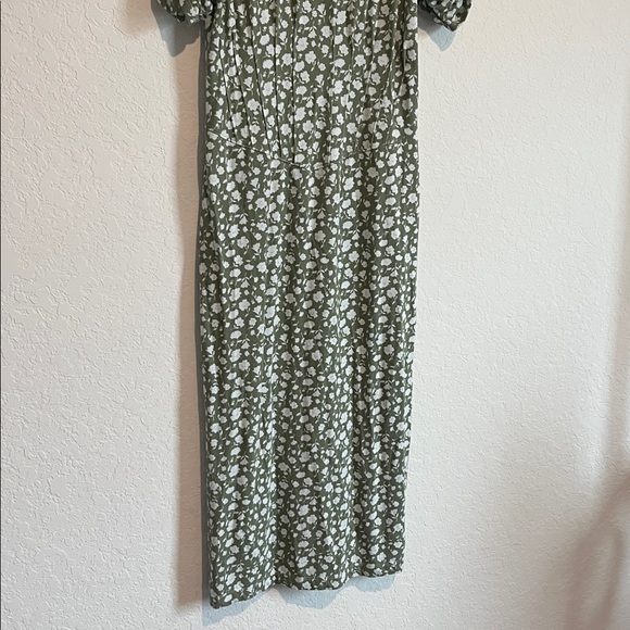 Free People Green Floral Open Back Midi Dress - Picture 5 of 10